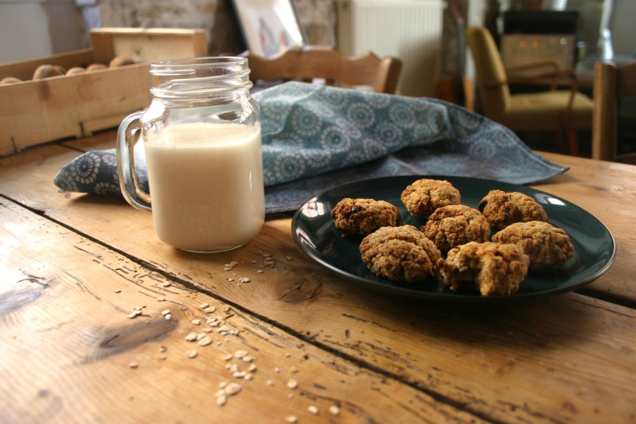 Recettes anti-gaspi : lait d'avoine maison + cookies salés d'okara