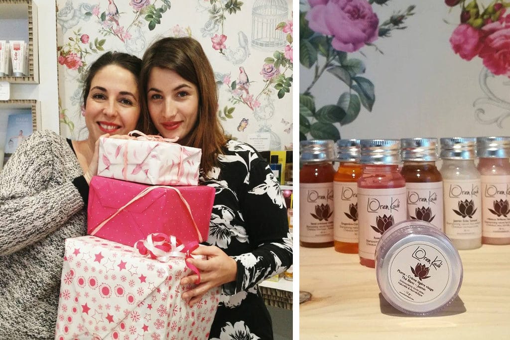 Cécile et Ondine de la boutique de cosmétique bio M et Oz